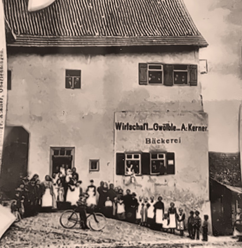 Wirtschaft zum Gwölble, Bäckerei A. Kerner, um 1920